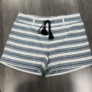 LOFT Blue & White Striped Short
